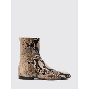 Khaite Women Colt Python-Print Leather Ankle Boots Khaite With Low Heel